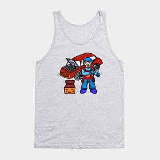 Chibi car mechanic Tank Top